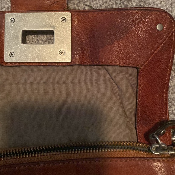 Juicy Couture Leather Handbag Thick Silver Chain Strap - Picture 12 of 15